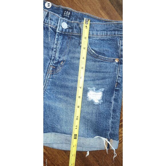 Gap Denim shorts distressed Size 25 waist 5" inseam light indigo - Picture 6 of 12